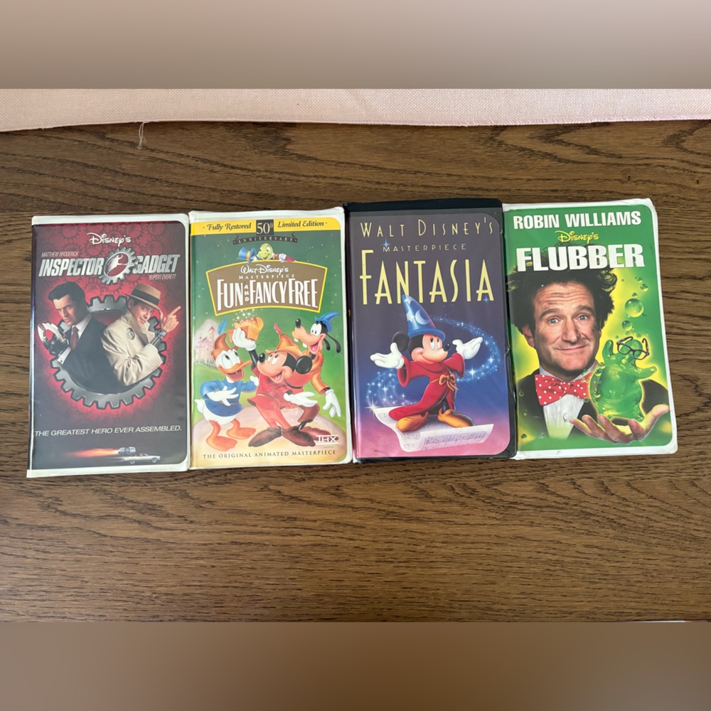Disney VHS Collection with Colorful Covers